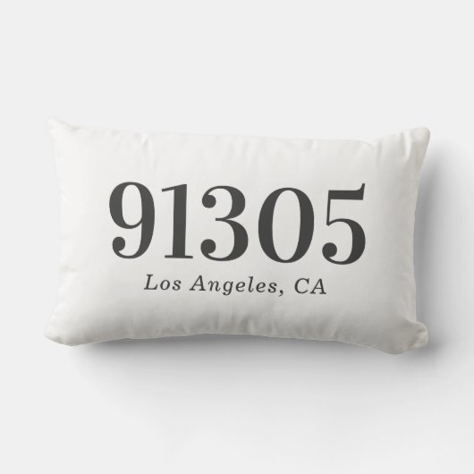 Stijlvol modern gepersonaliseerd postcode kussen (Achterkant)