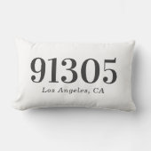 Stijlvol modern gepersonaliseerd postcode kussen (Voorkant)