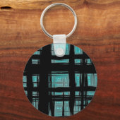 Stijlvol modern geruite patroon sleutelhanger (Voorkant)
