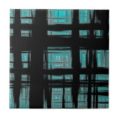 Stijlvol modern geruite patroon tegeltje (Voorkant)