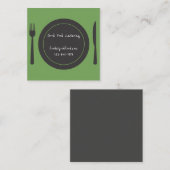 Stijlvol modern, gezond cateringbedrijf vierkante visitekaartje (Voorkant / Achterkant)