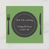 Stijlvol modern, gezond cateringbedrijf vierkante visitekaartje (Voorkant)