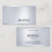 Stijlvol modern Glam Design Silver Blik Bovenkant Visitekaartje (Voorkant / Achterkant)