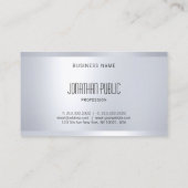 Stijlvol modern Glam Design Silver Blik Bovenkant Visitekaartje (Achterkant)