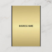 Stijlvol, modern glamoureus elegant zwart en goud visitekaartje (Voorkant)