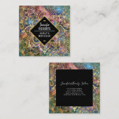 Stijlvol modern Gold Mandala Elegant Vierkante Visitekaartje (Voorkant / Achterkant)