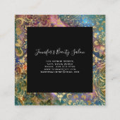 Stijlvol modern Gold Mandala Elegant Vierkante Visitekaartje (Achterkant)