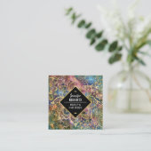 Stijlvol modern Gold Mandala Elegant Vierkante Visitekaartje (Staand voorkant)