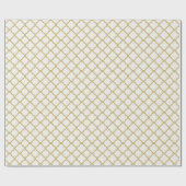 Stijlvol, modern Gold Quatrefoil Pattern Weddensch Cadeaupapier (Vlak)