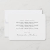 Stijlvol, modern Gold Script Photo-Baby shower Bedankkaart (Achterkant)