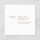 Stijlvol, modern Gold Stripe Cobalt Blue Vierkante Visitekaartje (Achterkant)