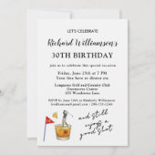 Stijlvol modern golf humoristische 30e verjaardags kaart (Voorkant)