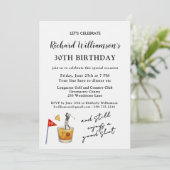 Stijlvol modern golf humoristische 30e verjaardags kaart (Staand voorkant)