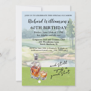 Stijlvol modern golf humoristische 60e verjaardags kaart