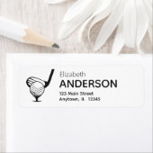 Stijlvol Modern Golf T-shirt Wit retouradres Etiket (Insitu)