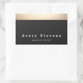 Stijlvol, modern goud en zwart gestreept rechthoekige sticker (Tas)