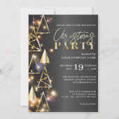 Stijlvol Modern Goud Zwart Zakelijk Kerstfeest Kaart (Voorkant)