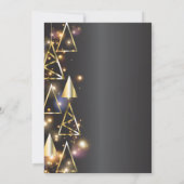 Stijlvol Modern Goud Zwart Zakelijk Kerstfeest Kaart (Achterkant)