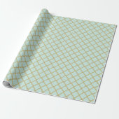 Stijlvol Modern Gouden Quatrefoil Patroon Bruiloft Cadeaupapier (Uitgerold)