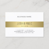 Stijlvol, modern, goudvormig design visitekaartje (Voorkant)