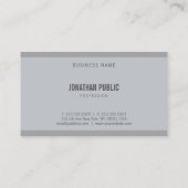 Stijlvol Modern Grijs Elegant Minimalist Plain Coo Visitekaartje (Achterkant)