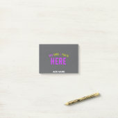 STIJLVOL MODERN GRIJS GEVERIFIEERD BRANDED POST-IT® NOTES (Op bureau)