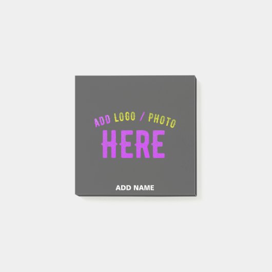 STIJLVOL MODERN GRIJS GEVERIFIEERD BRANDED POST-IT® NOTES (Voorkant)