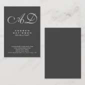 Stijlvol modern grijs Visitekaartje van het Manusc (Voorkant / Achterkant)