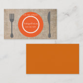 Stijlvol, modern heupcatering visitekaartje (Voorkant / Achterkant)