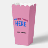 STIJLVOL MODERN  HOT PINK MERK POPCORN BEDANKDOOSJES (Achterkant)