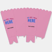 STIJLVOL MODERN  HOT PINK MERK POPCORN BEDANKDOOSJES (Ongevouwen)