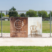 Stijlvol modern houten timmerwerk logo foto spandoek (Insitu)