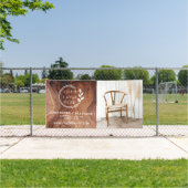 Stijlvol modern houten timmerwerk logo foto spandoek (Insitu)