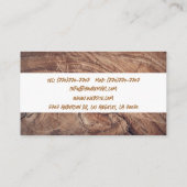 Stijlvol modern houten timmerwerk Visitekaartje (Achterkant)