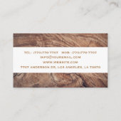 Stijlvol modern houten timmerwerk Visitekaartje (Achterkant)