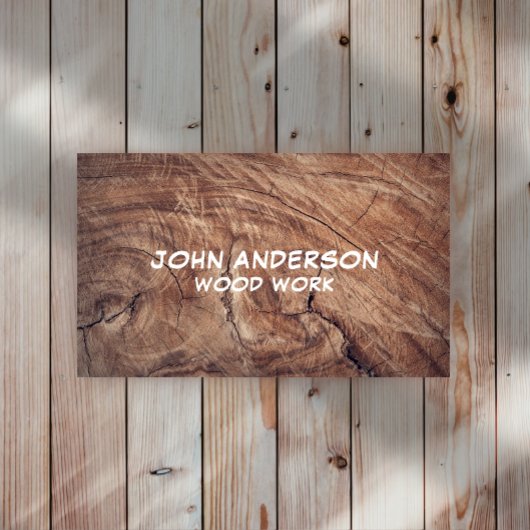 Stijlvol modern houten timmerwerk Visitekaartje