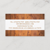 Stijlvol modern houten timmerwerk Visitekaartje (Achterkant)