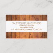 Stijlvol modern houten timmerwerk Visitekaartje (Achterkant)