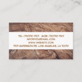 Stijlvol modern houten timmerwerk Visitekaartje (Achterkant)