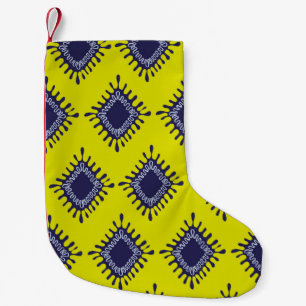 Stijlvol modern ikat tribaal naadloos patroon kleine kerstsok