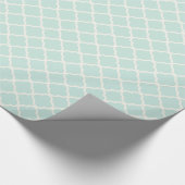 Stijlvol modern ivoor Quatrefoil Pattern Weddensch Cadeaupapier (Hoek)