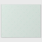 Stijlvol modern Ivory Munt Greek Key Chic Wedding Cadeaupapier (Vlak)