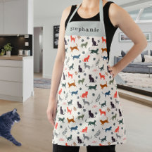 Stijlvol Modern Kat Motief Crème Gepersonaliseerd