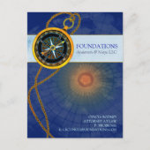 Stijlvol modern kompas zakelijke promotie briefkaart (Voorkant)