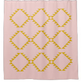 Stijlvol modern kunsthuis Geometric Blush Pink Douchegordijn (Voorkant)