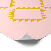 Stijlvol modern kunsthuis Geometric Blush Pink Poster (Hoek)