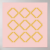 Stijlvol modern kunsthuis Geometric Blush Pink Poster (Voorkant)