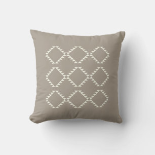 Stijlvol modern kunsthuis Geometric Rustic Taupe Kussen