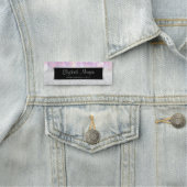 Stijlvol modern, Lijst, zilver Glitter Bokeh Naamplaatje (In situ)