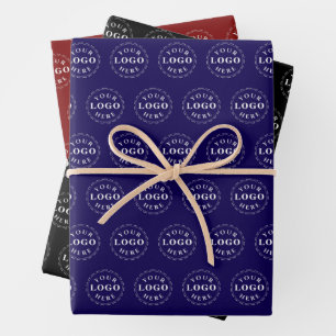 Stijlvol modern logo patroon BRB cadeaupapier
